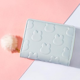 AOSIFIEL Wallet with Zippered Coin Pocket for Women Small Wallet Travel Wallet Mini Wallet Leather for Lady Teen Girl Kid Wallet Cute Wallet Trifold Card Holder