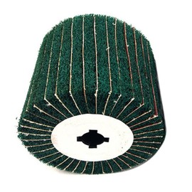 120 x 100 mm Sanding Mop Polishing Roller Nylon Brush Angle Grinder Drum for Stainless Steel Metal Surface (Green)