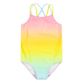 Hurley Girls One Piece Swimsuit, Pink Flamingo, 10