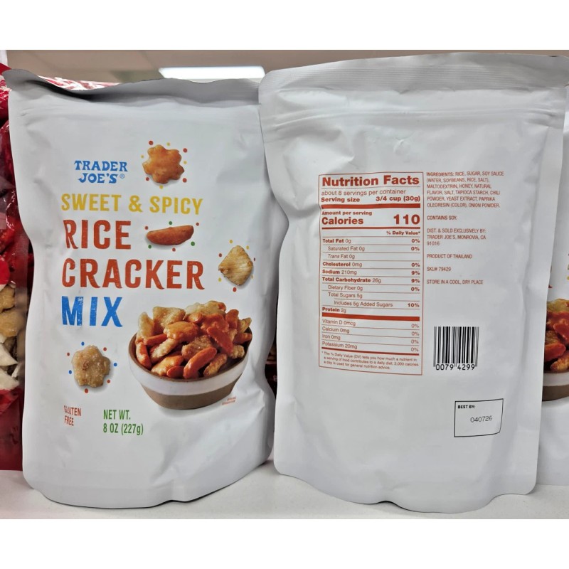 Trader Joe's Sweet & Spicy Rice Cracker Mix 8oz 227g