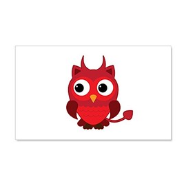 Truly Teague 35 x 21 Wall Vinyl Sticker Little Spooky Owl Devil Monster