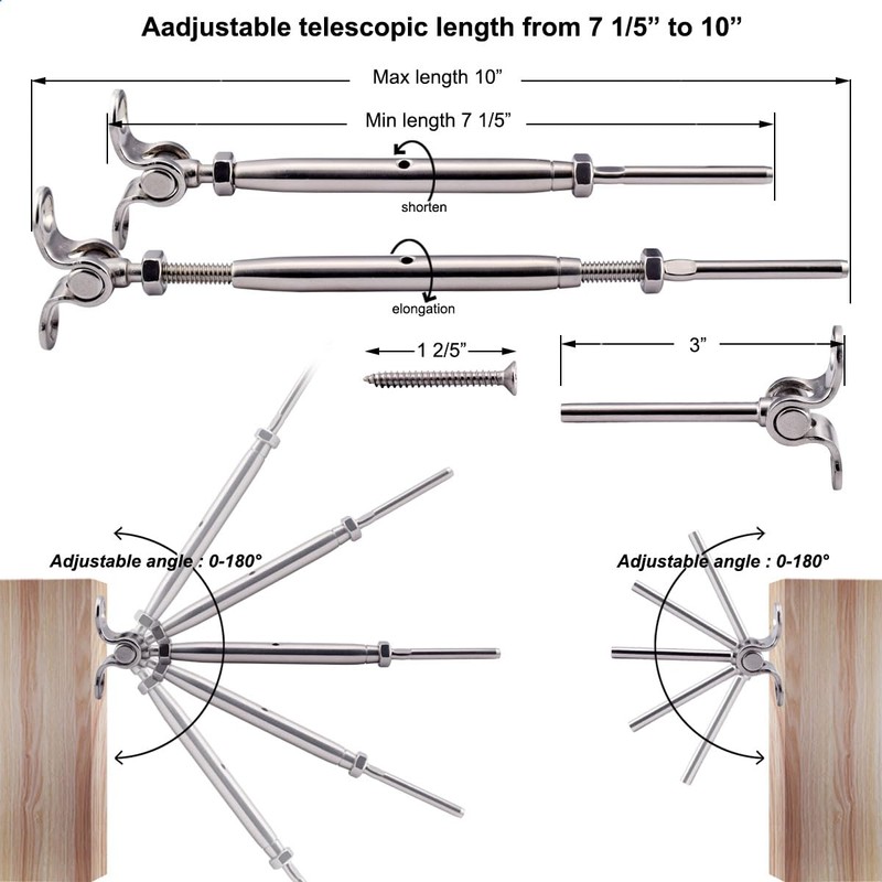 Saiksa Cable Railing Hardware Kit, for 1/8" Cable Railing System