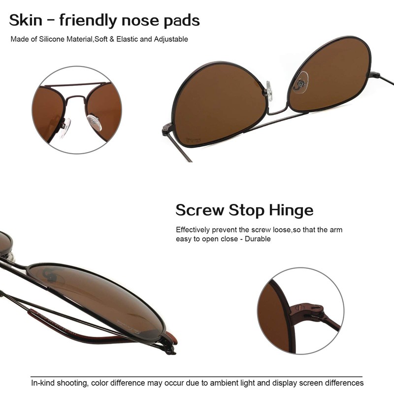 Metal Aviator Small Face Men Women Teens UV400 Polarised Sunglasses