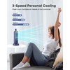 HOMETOP Tower Fan: 12'' Desk Fan 3 Speeds 110° Oscillation,