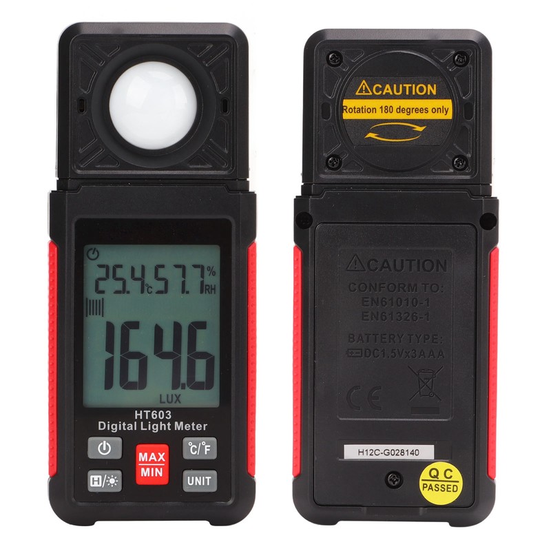 Digital Light Meter Professional High Accuracy Quick Response Luxmeter Large