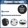 Partuto Engine Start Stop Button Cover, Front Ignition Starter Switch