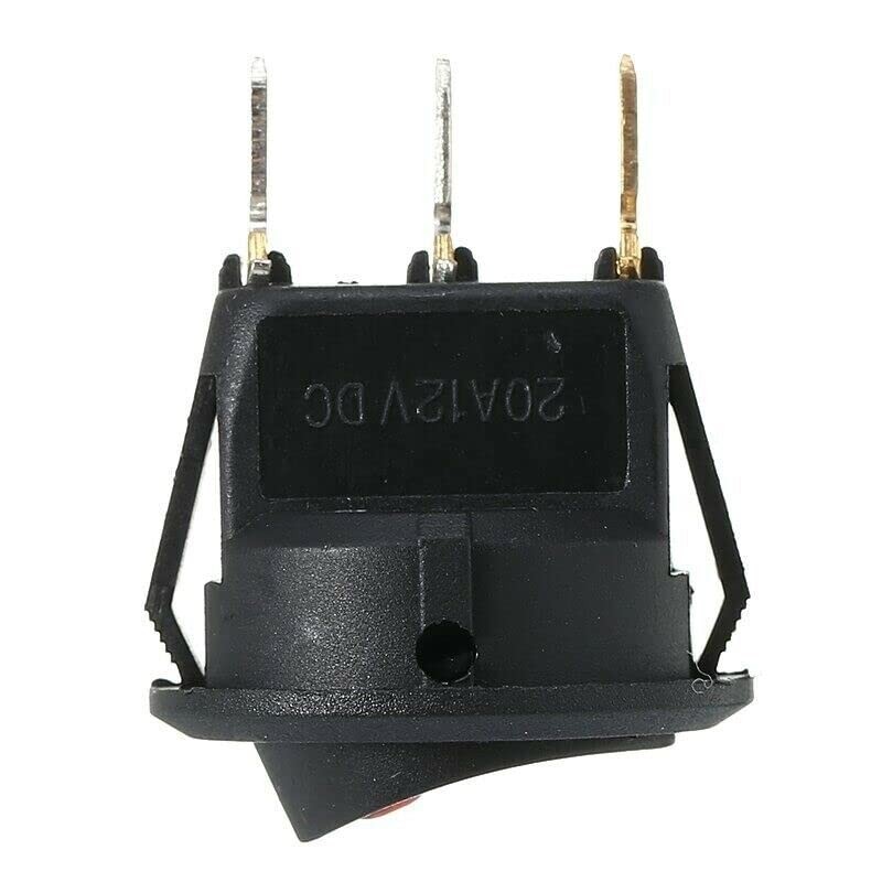 23mm On Off Rocker Switch Round 12V Red Led Fog