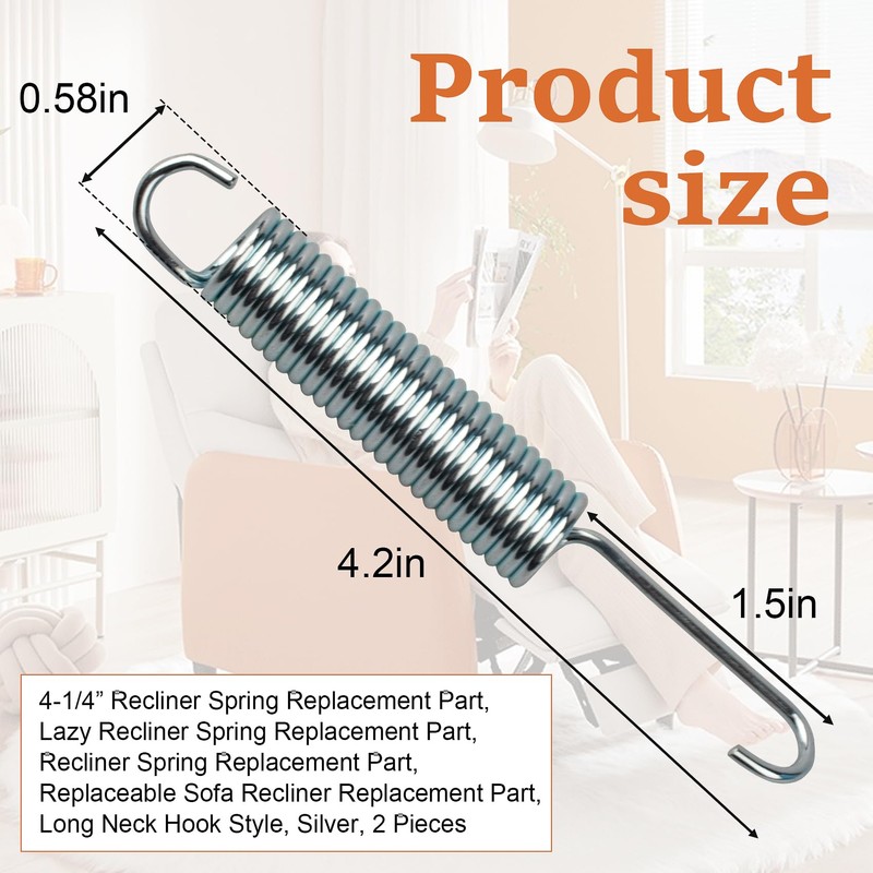4-1/4” Recliner Spring Replacement Part,Recliner Spring Replacement Part, Sofa Recliner