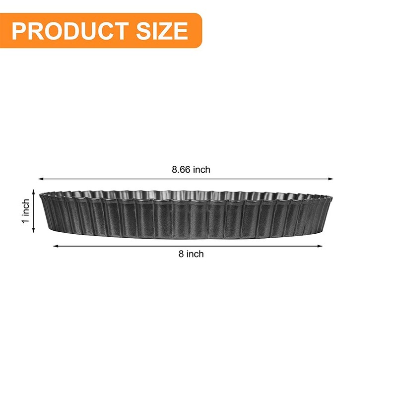 TORASO Tart Pan with Removable Bottom, 9 Inch Quiche Pan