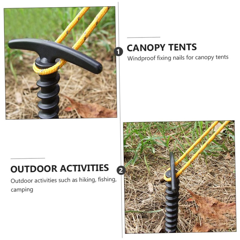 Gatuida 10Pcs Outdoor Tent Stakes Durable High Strength Nylon Pegs