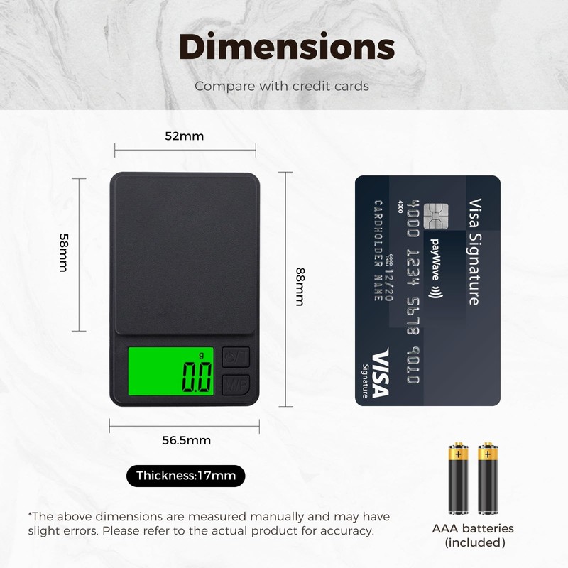 Coffee Scale with Timer, 0.1g Precision Digital Kitchen Scale, Caffobiz