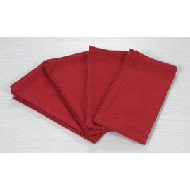 ANA Cloth Napkins Set of 6 (17.5x17.5 inch 100% Cotton Dinner Napkin Washable Hotel Quality Reusable Kitchen & Table Linen for Fall Thanksgiving Family Dinners Weddings & Everyday Use - Red