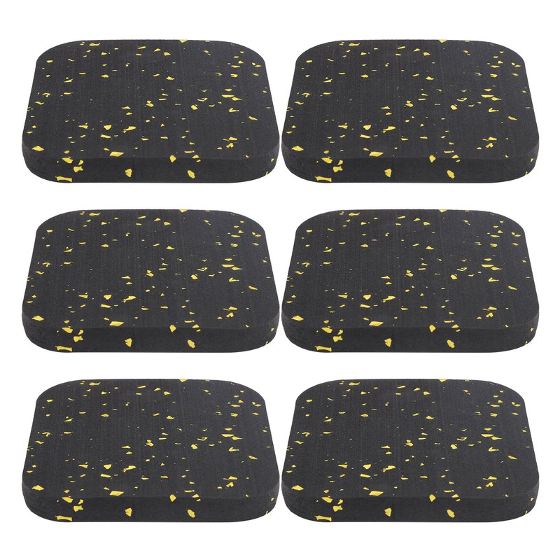 6PCS Rubber Treadmill Mat Sound Insulation Cushion Exercise Equipment Mat