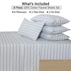 RUVANTI Flannel Sheets Full Size 6 Pcs - 100% Cotton
