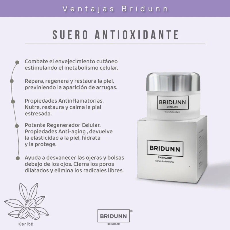 Bridunn Kit Crema Facial Antiarrugas Y Suero Antioxidante