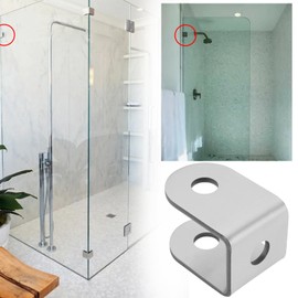 OTOTEC Pack of 10 U-brackets for home installation, 304 stainless steel, 2.5 mm thick, 10 mm opening for 25 mm plate, toilet divider