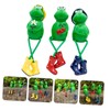 FUNOMOCYA 3pcs Resin Frog Figurine Decorative Ornaments Quirky Home Decor