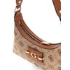 GUESS Neda Top Zip Shoulder Bag Latte Logo