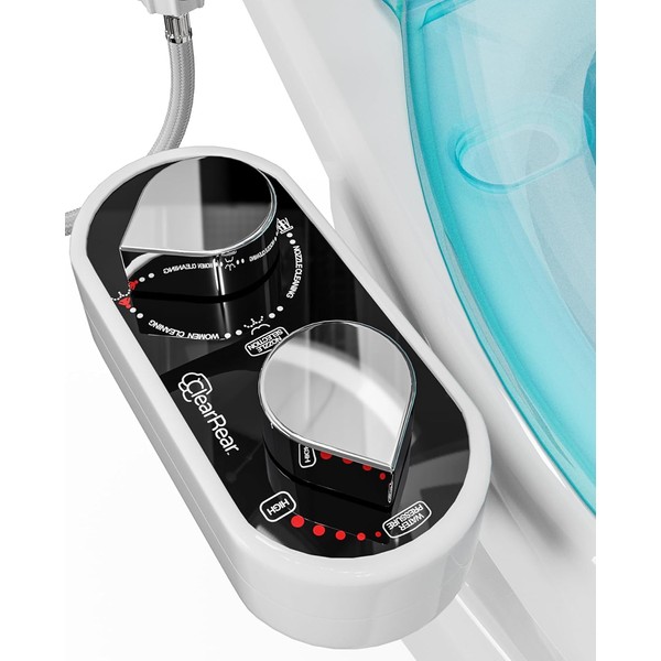 CLEAR REAR Bidet Attachment for Toilet Seat - Non-Electric, Self-Cleaning
