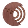 Wooden Disc Calendar Dark Brown Rotatable Disc Natural Wood Vintage