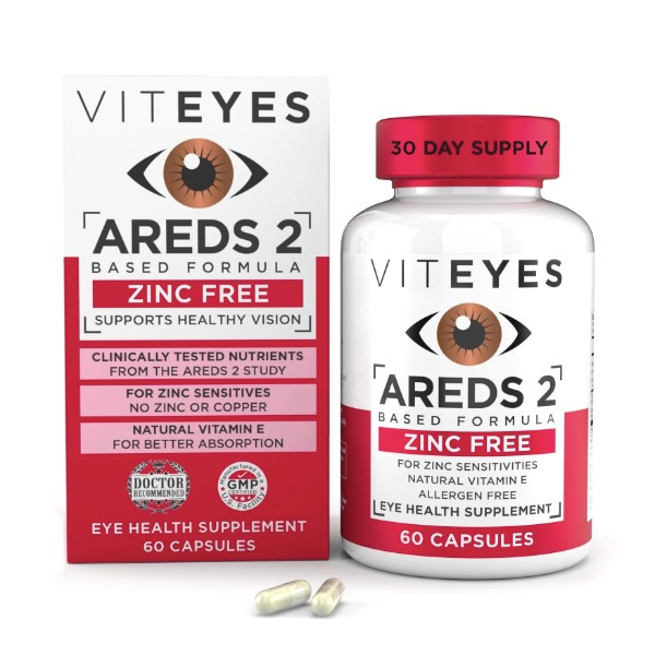 Viteyes AREDS 2 Zinc Free Macular Support Natural Allergen Free
