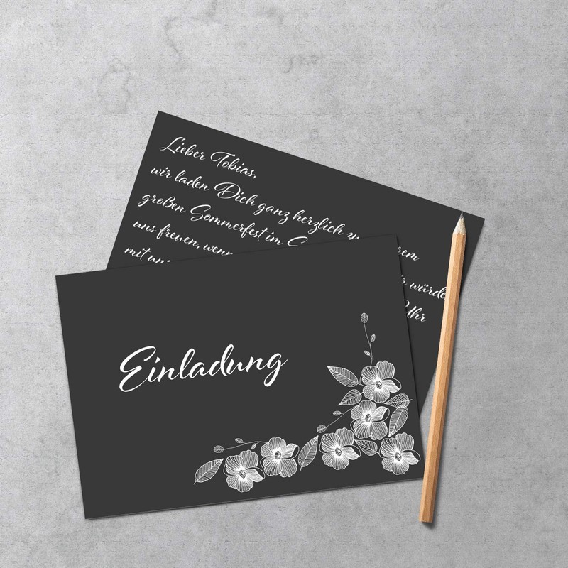 50 Sheets DIN A5 Paper - Black - 120 g