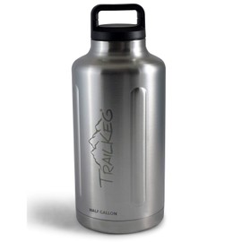 TrailKeg Half Gallon - 64oz Vacuum Insulated Bottle - Portable Stainless Steel Growler for Beer and Other Beverages - Keeps Drinks Cold for Up to 24 Hours - Double Sealing Lid with Easy-Carry Handle