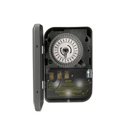 Woods 59101WD Indoor 24-Hour Heavy Duty Mechanical Time Switch; 120V/40A SPST ; Black
