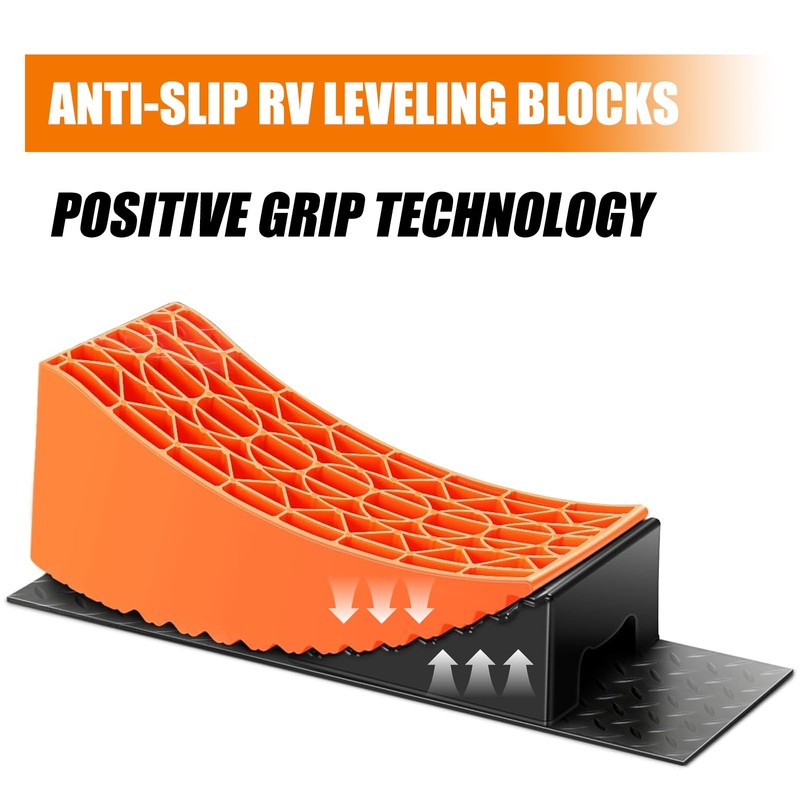 Tlaleikejia RV Leveling Blocks Ramp Kit, Camper Levelers, Camper Wheel