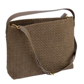 Suede Hobo Bag for Women Hand-Woven Bag Made of Suede Fabric Shoulder Bag Casual Tote Bag, Brown#2