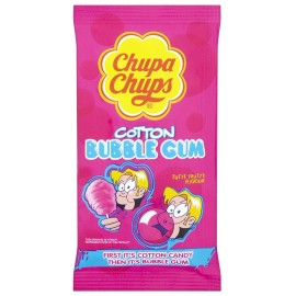 Chupa Chups 4x Chupa Chups Cotton Candy Bubble Gum Tutti Frutti Flavor 11g