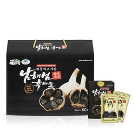 Namhae Island Black Garlic Essence 60 packs (80ml per pack), 4.8L, 1 unit / 남해섬흑마늘 진액 60팩(1팩당80ml), 4.8L, 1개