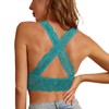SHEKINI brasier de encaje para mujer, sin varillas, acolchado, espalda
