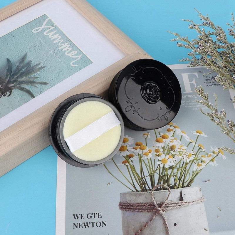 Makeup Powder Container, with Sifter and Powder Puff, Reusable Portable