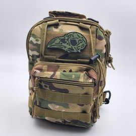 Tactical Norse Raven Skull Crow Viking Odin PVC Patch [Green] Compatible with Velcro Patches for Hats, Tactical Patches, Backpack Patches, Patches for Backpacks