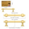 Amerdeco 10 Pack Brushed Gold Cabinet Pulls 3.75 Inch(96mm) Hole