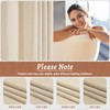 WONICY No Hooks Luxury Shower Curtain Set with Snap-in Liner,