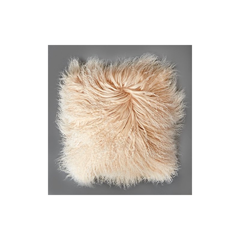 Genuine Mongolian Sheepskin Cushion Pillowcase 40x40cm (big variety of colours)