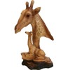 Naturecraft Wood Effect Giraffe Head and Baby Ornament