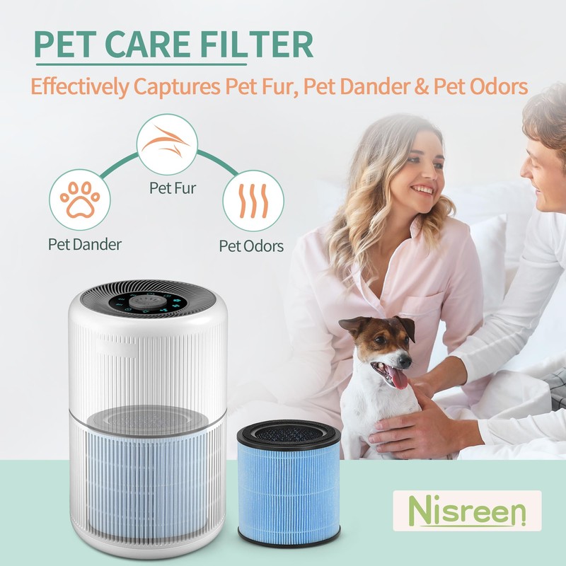 4-Pack AP0601 True HEPA Replacement Filter, Compatible with AP0601/AP0601-RF Air