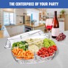 LIMOEASY Chilled Veggie Tray, 15 Inch Clear Party Platter with