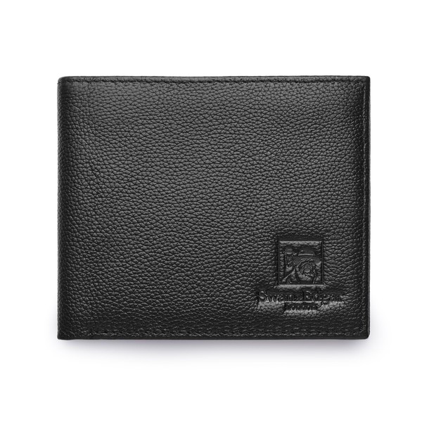 Swan & Edgar Black Genuine Leather Wallet, Stylish Design, Multiple