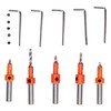 5Pcs Countersink Drill Bit Set High Hardness Strong Cutting Force