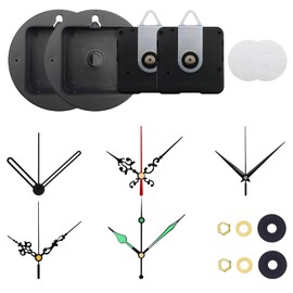 hemeilibao 2 Pezzi movimento orologio da parete,Silenzioso meccanismo per orologio da parete,Con 5 set Lancette Orologio, per ricambio orologio da parete,Parti Riparazione Dell'Orologio Parete