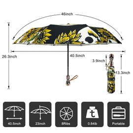 Lejorain Compact Boys Umbrella Automatic - Skull Unique Folding Travel Umbrellas Lightweight Windproof Rain Sturdy Gift Packable Umbrella for Mens