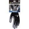 Delta Plus DPVE712GR Polyester Knitted Glove / Nitrile Palm, Black/Grey,