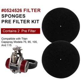 0524526A Capspray Turbine Air Filters Compatible with Titan Capspray 75 95 105 115, Titan HVLP Paint Sprayer Turbine Air Filters Parts, Pre Filter Kit Air Purifier Prefilter, 2-Pack