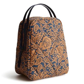 Vera Bradley Featherweight Lunch Bag, Lotus Montage Roasted Pecan