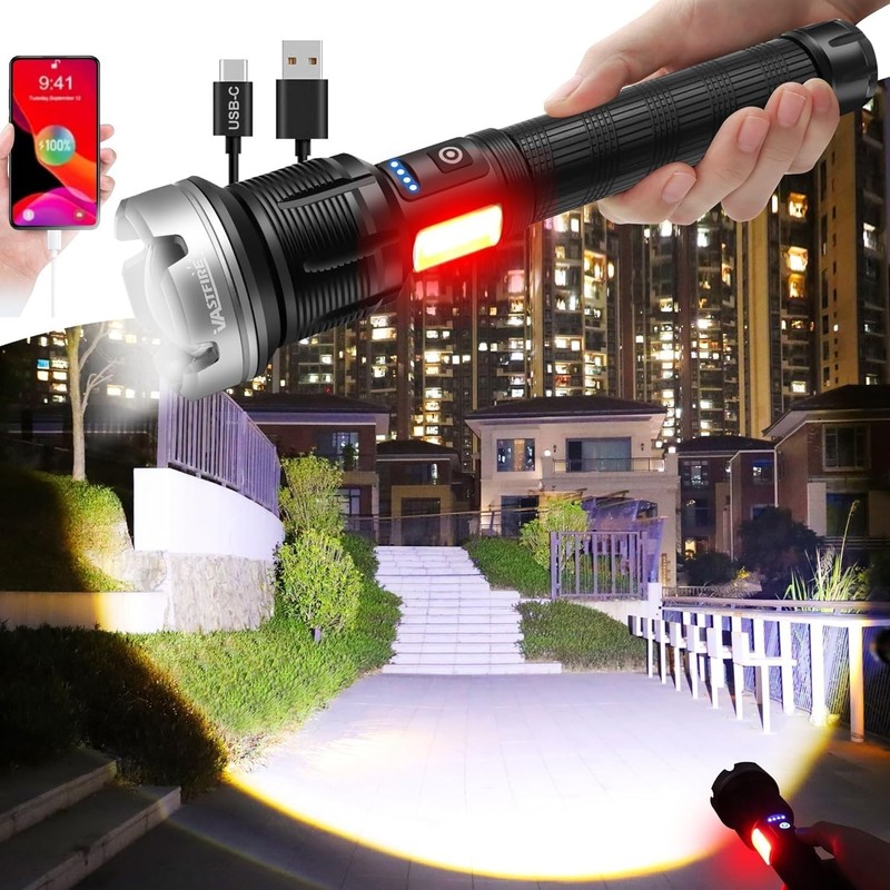 VASTFIRE Rechargeable Flashlights High Lumens 2024 Brightest Flashlight Spotlight