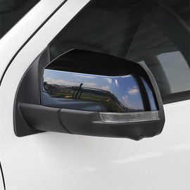 ZiWen Sport Carbon Fiber Gloss Black Door Rearview Mirror Cover Trim for Ford Ranger Everest 2024 2025 (Gloss Black)